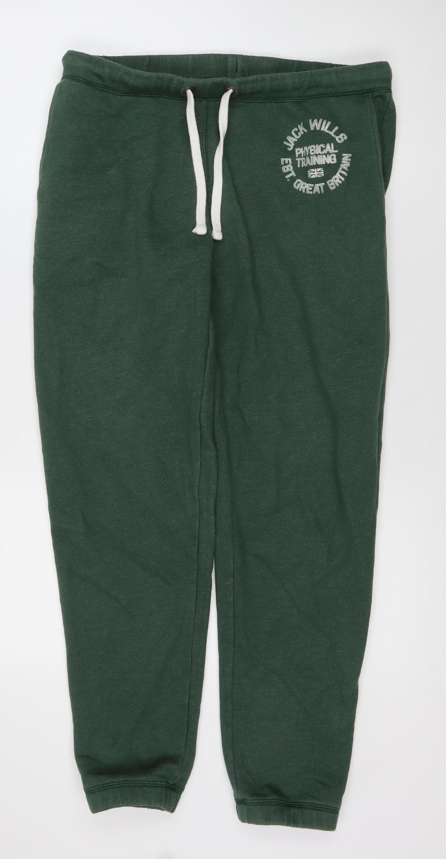 Jack Wills Men's Green Jogger Pants M