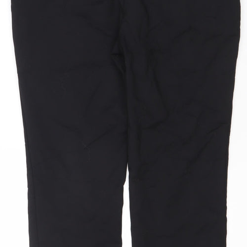 Zara Basic Women's Black Cropped Trousers, Size L, Lace Detail