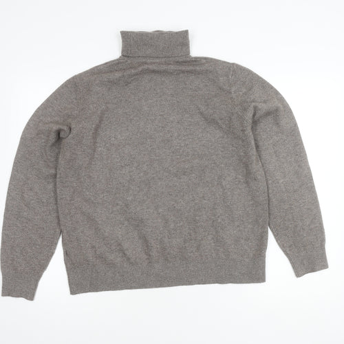 Marks and Spencer Women's Grey High Neck Jumper, M