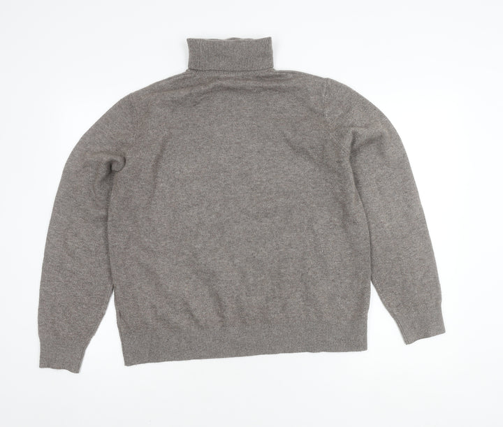 Marks and Spencer Women's Grey High Neck Jumper, M