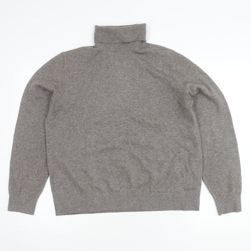 Marks and Spencer Women's Grey High Neck Jumper, M