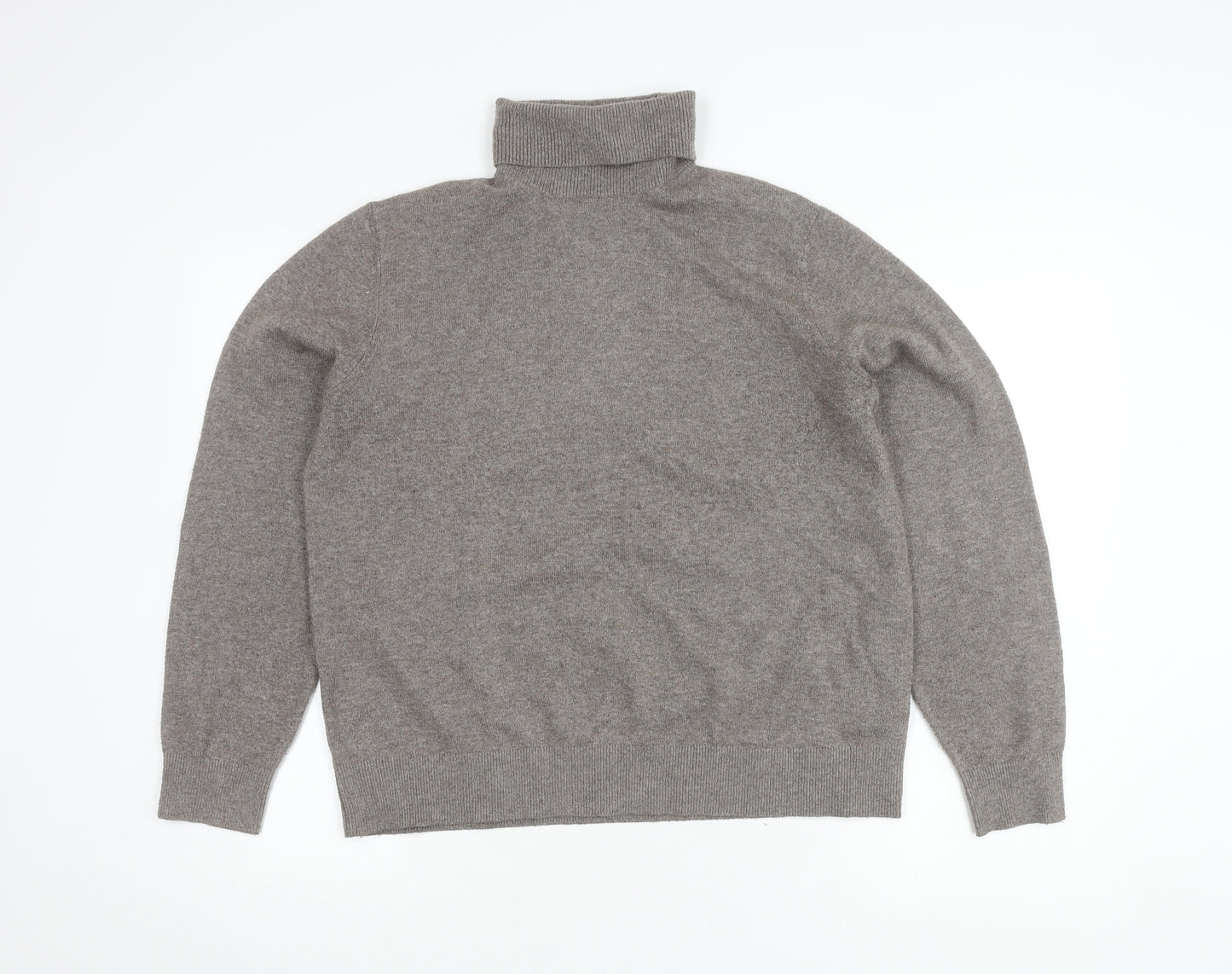 Marks and Spencer Women's Grey High Neck Jumper, M