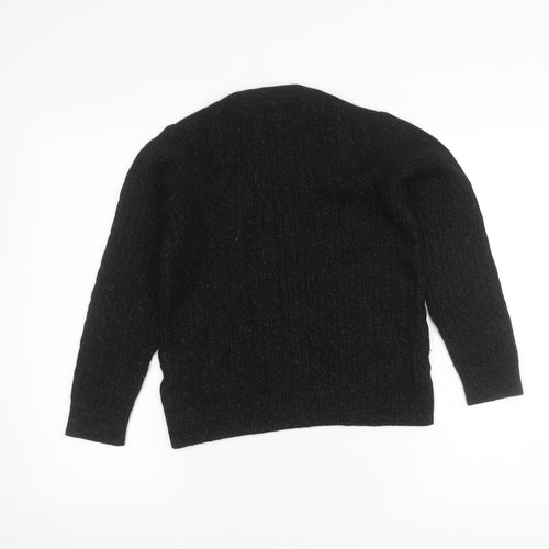 Jack Wills Black Wool Kids Pullover Jumper Size 16