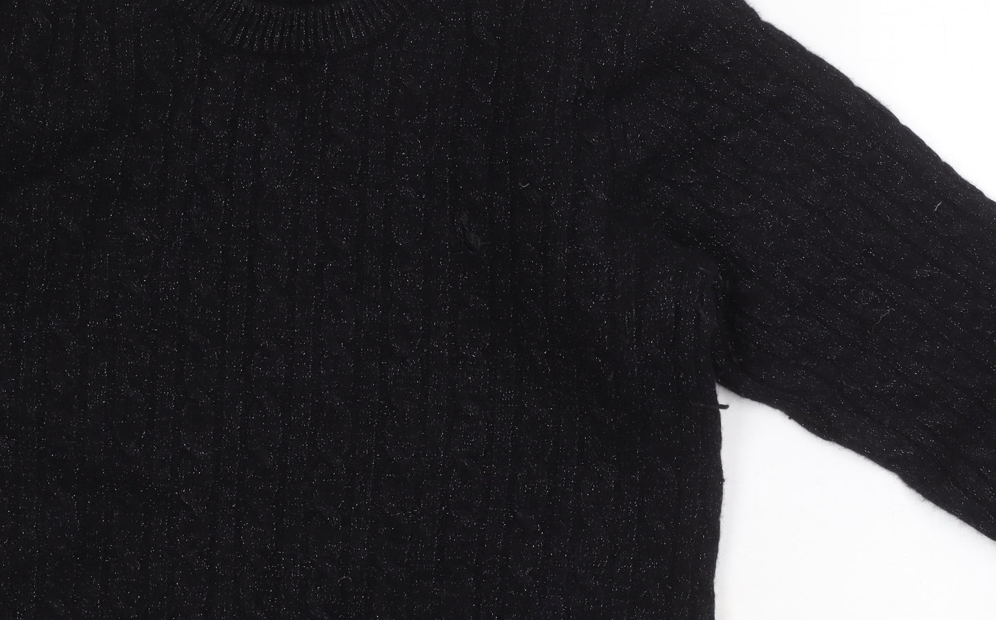 Jack Wills Black Wool Kids Pullover Jumper Size 16