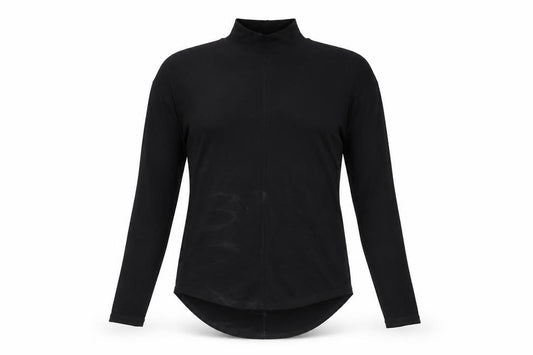 Front view of Next Women's Black Long Sleeve Mock Neck Top, size 6
