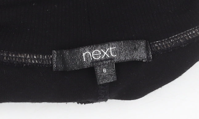 Next Women's Black Long Sleeve Mock Neck Top Size 6