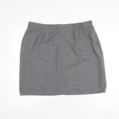 Brennand Schoolwear Grey Women's Knee Length Skirt, Size 10