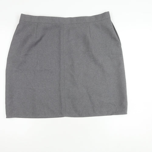 Brennand Schoolwear Grey Women's Knee Length Skirt, Size 10
