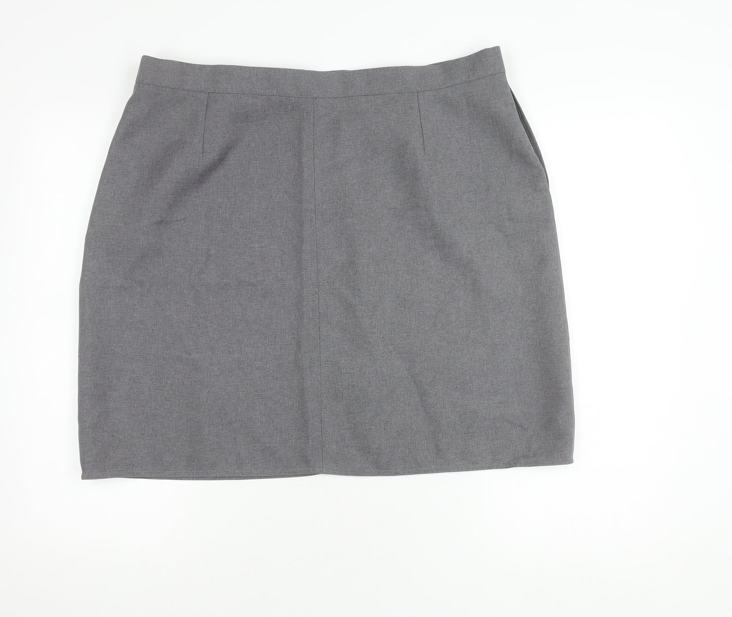 Brennand Schoolwear Grey Women's Knee Length Skirt, Size 10