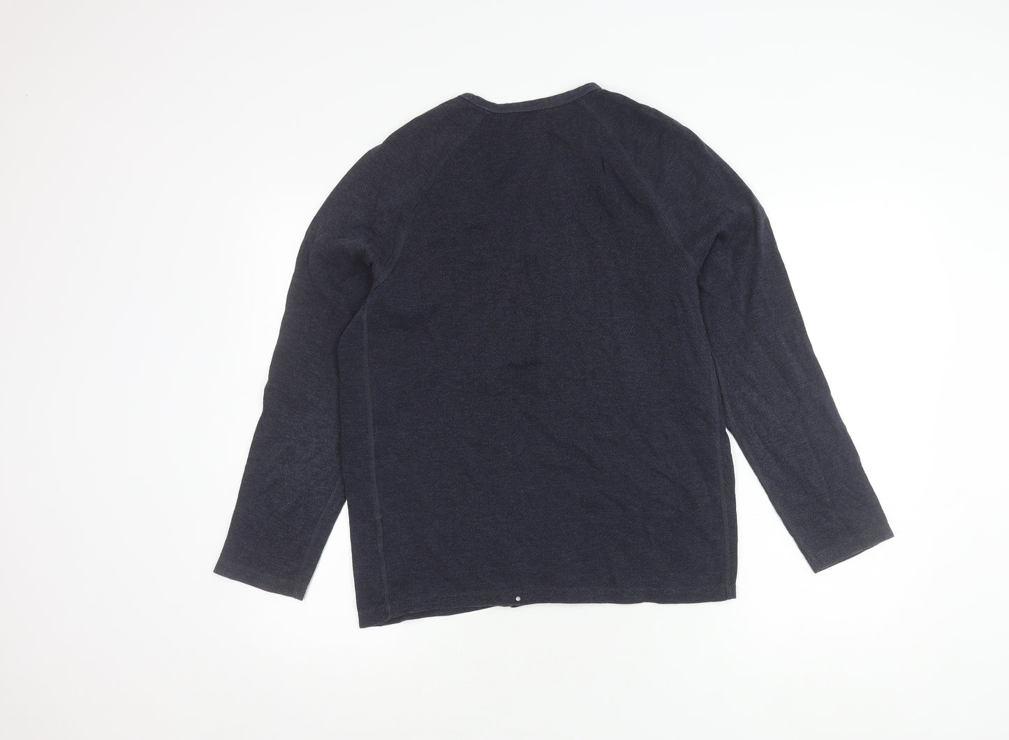 Marks and Spencer Men's Blue Long Sleeve T-Shirt, S