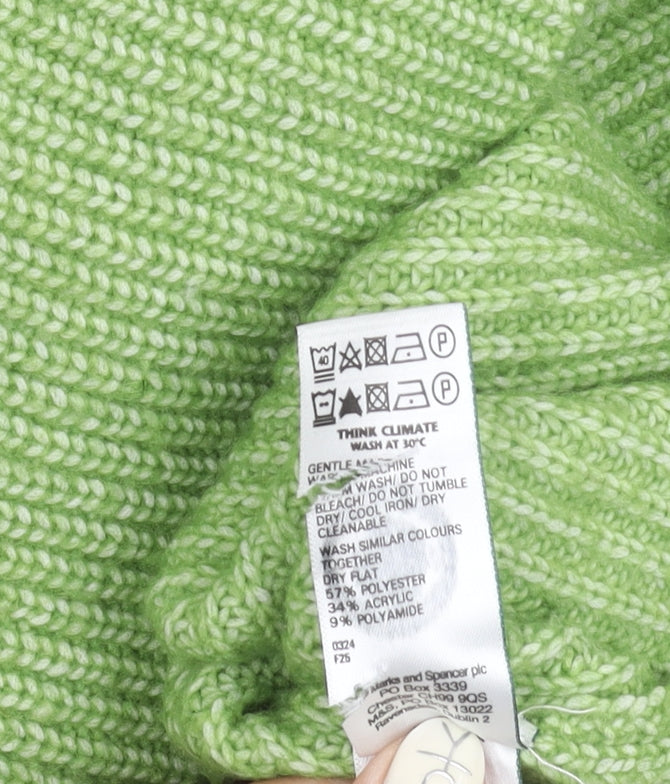 Marks and Spencer Women's Green Knit Pullover Jumper M