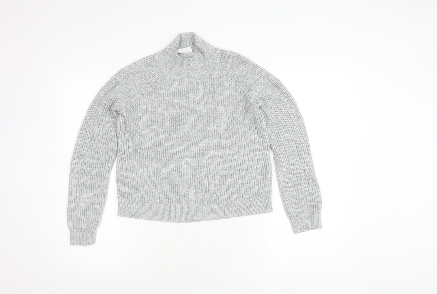 Vila Women's Grey Roll Neck Knit Pullover Jumper S