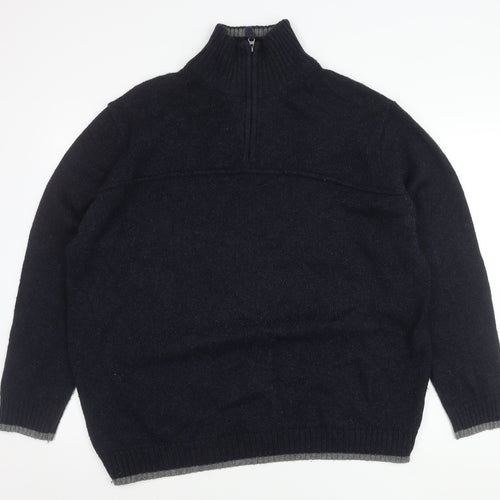 Atlantic Bay Men's Blue 2XL Full Zip Jumper
