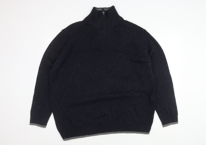 Atlantic Bay Men's Blue 2XL Full Zip Jumper