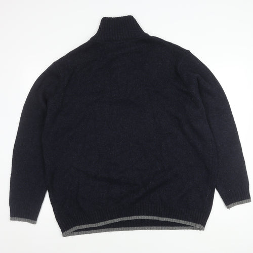 Atlantic Bay Men's Blue 2XL Full Zip Jumper
