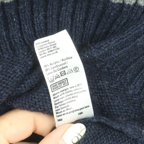Atlantic Bay Men's Blue 2XL Full Zip Jumper