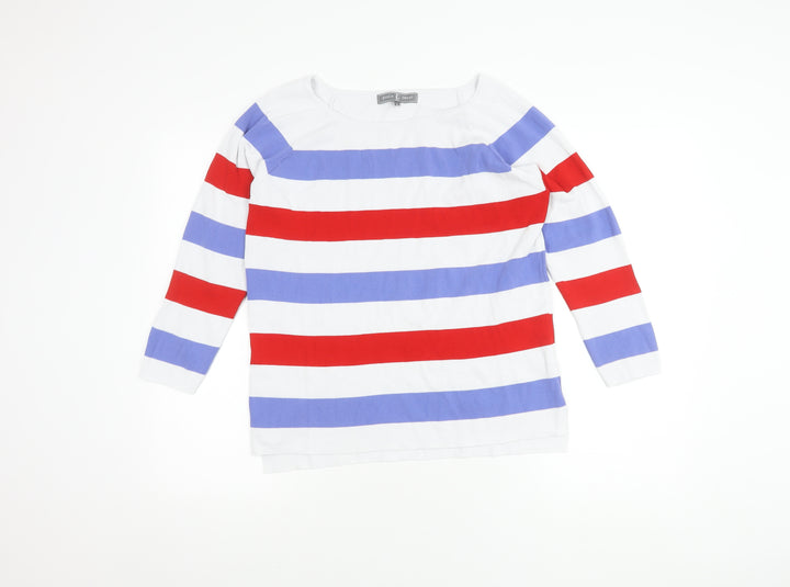 Jessica Graaf Women's XL Striped Knit Top, Long Sleeve