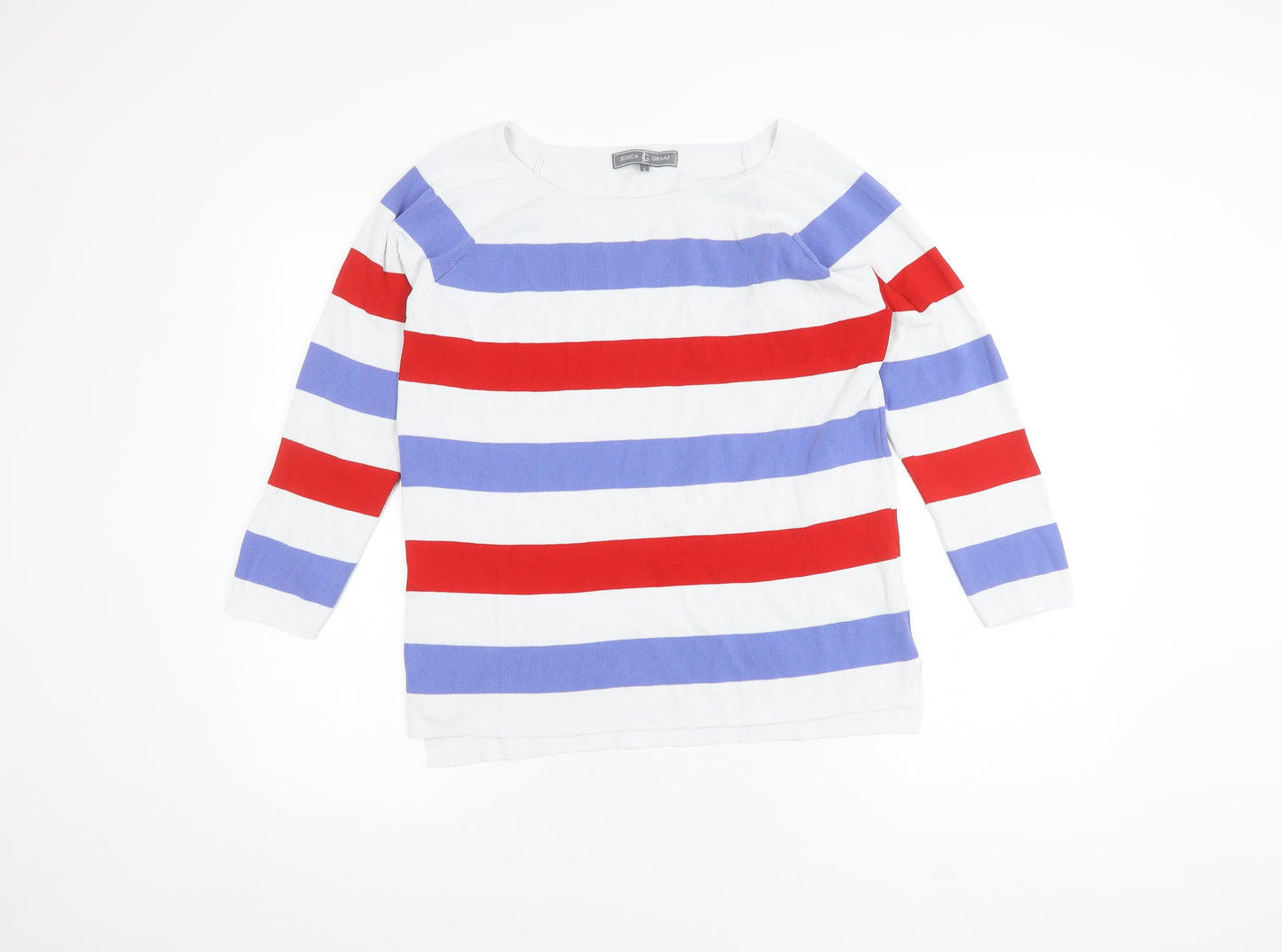 Jessica Graaf Women's XL Striped Knit Top, Long Sleeve