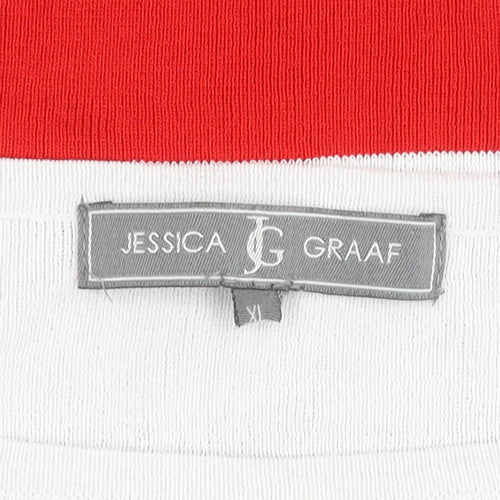 Jessica Graaf Women's XL Striped Knit Top, Long Sleeve