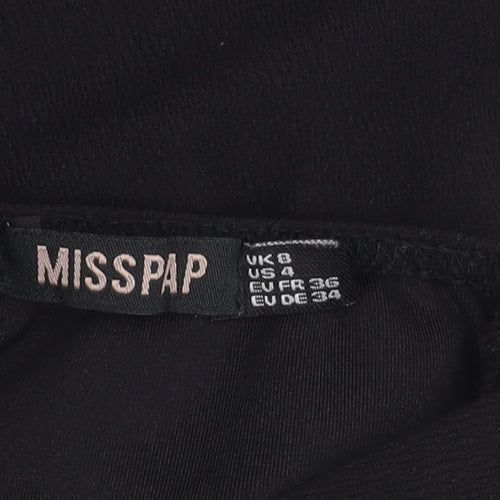 MISSPAP Women's Black Bodycon Dress Size 8 Party/Cocktail