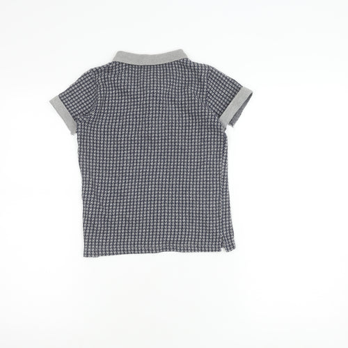 Lyle & Scott Boys Grey Houndstooth Polo Shirt 8-9 Years