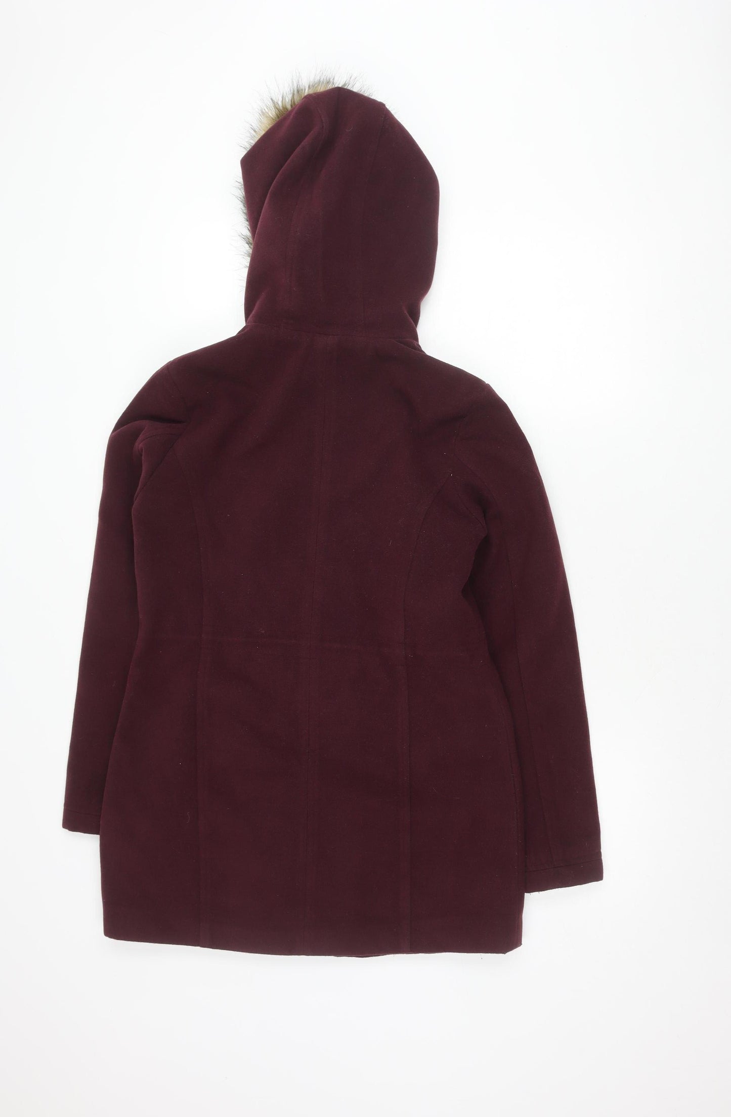 New Look Women's Red Parka Coat Size 8