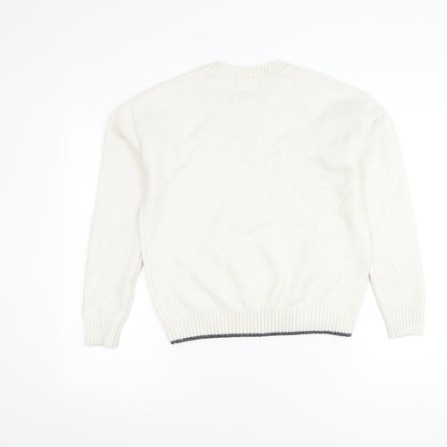 Marks and Spencer Women's White Star Pullover Jumper S