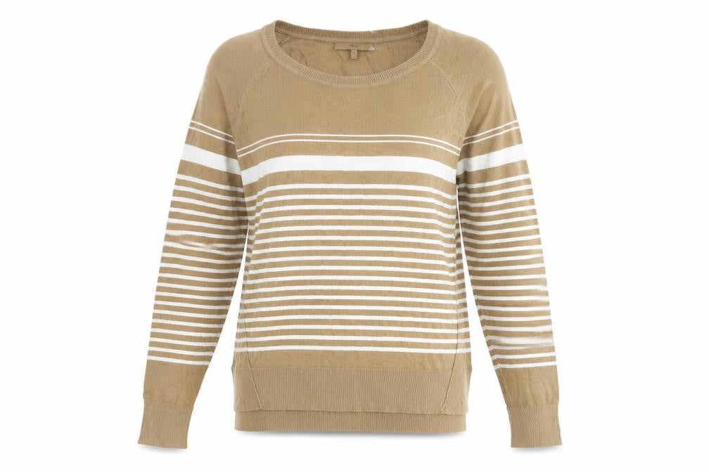 Front view of Next Women's Beige Striped jumper, size 12