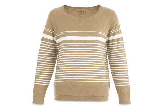 Front view of Next Women's Beige Striped jumper, size 12