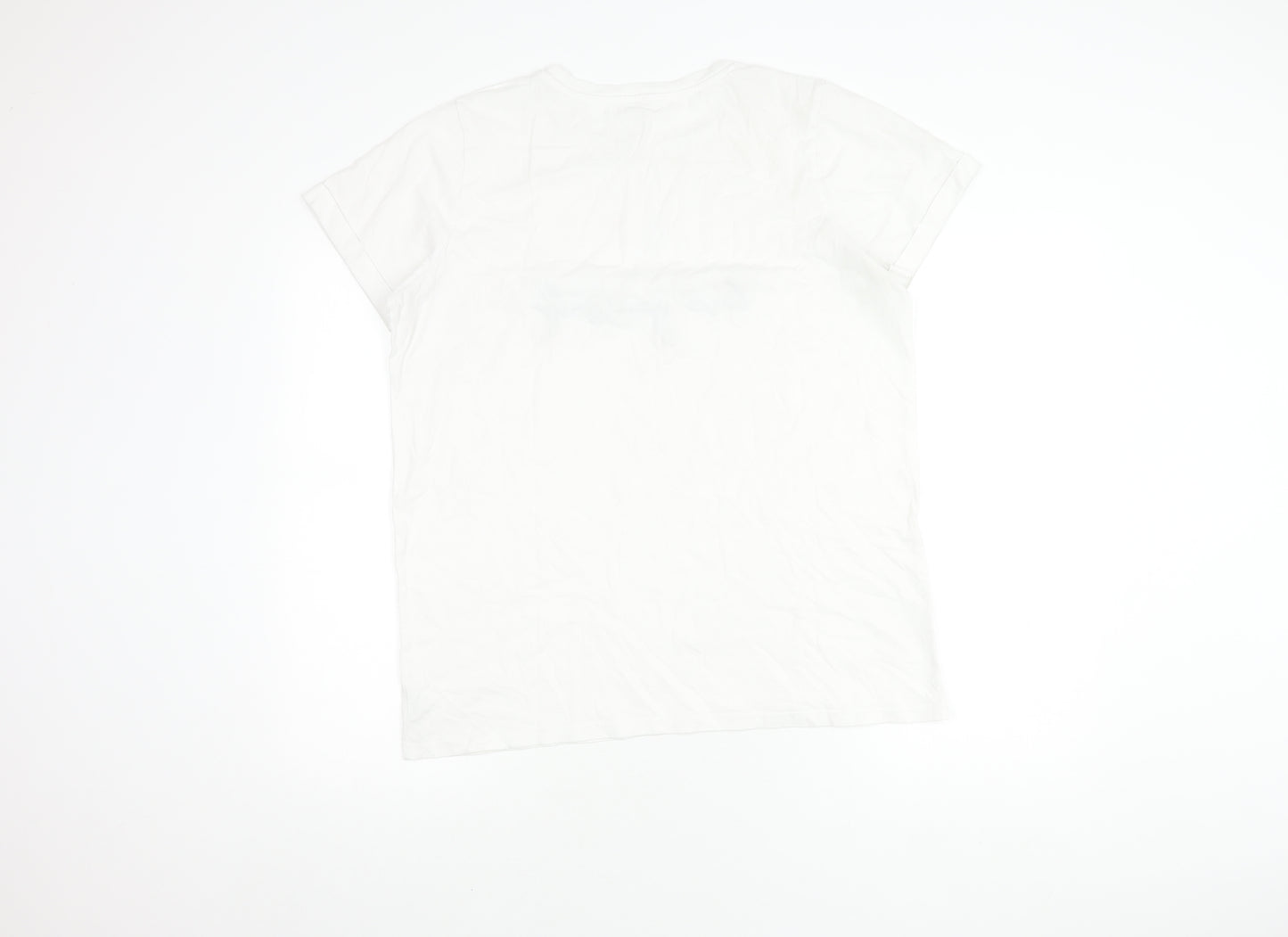 River Island Women's White T-Shirt Size 12 Casual