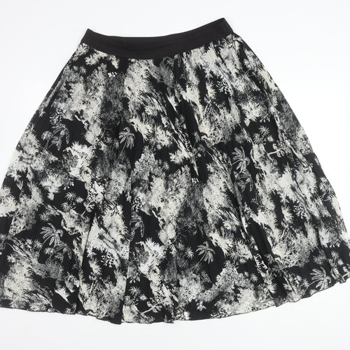Next Women's Black Floral Skirt Size 16