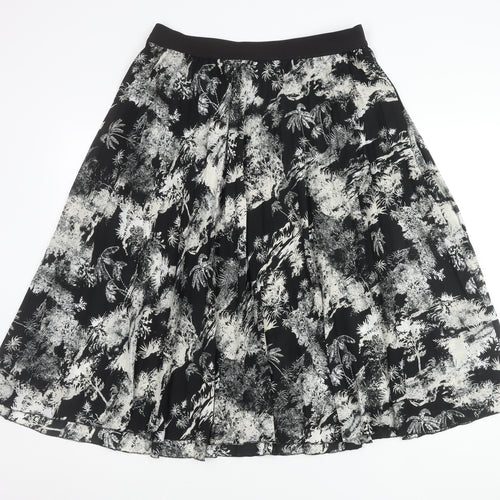 Next Women's Black Floral Skirt Size 16