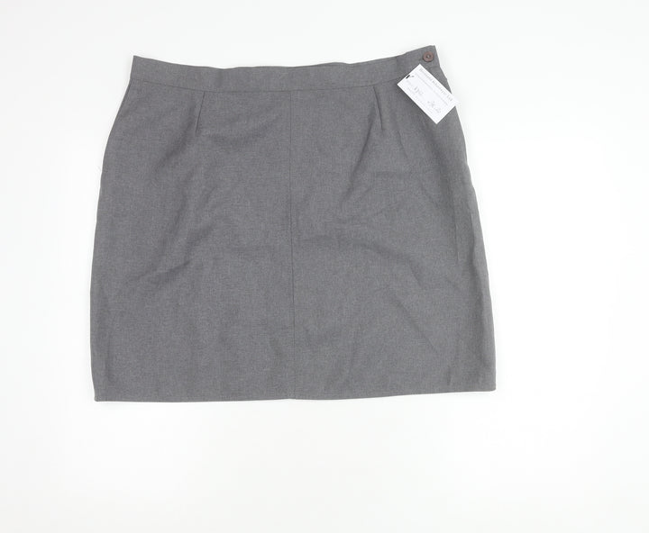 Brennand Schoolwear Grey Women's Pencil Skirt, Size 10