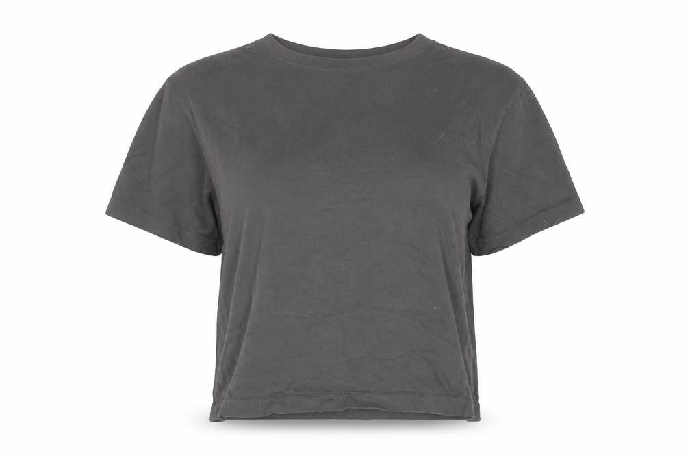Front view of H&M Women's Grey Basic T-Shirt XS, Casual Essential