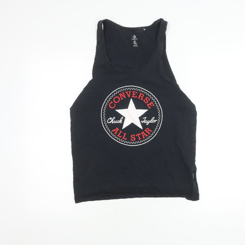Converse Men’s Black Sleeveless T-Shirt, Size S