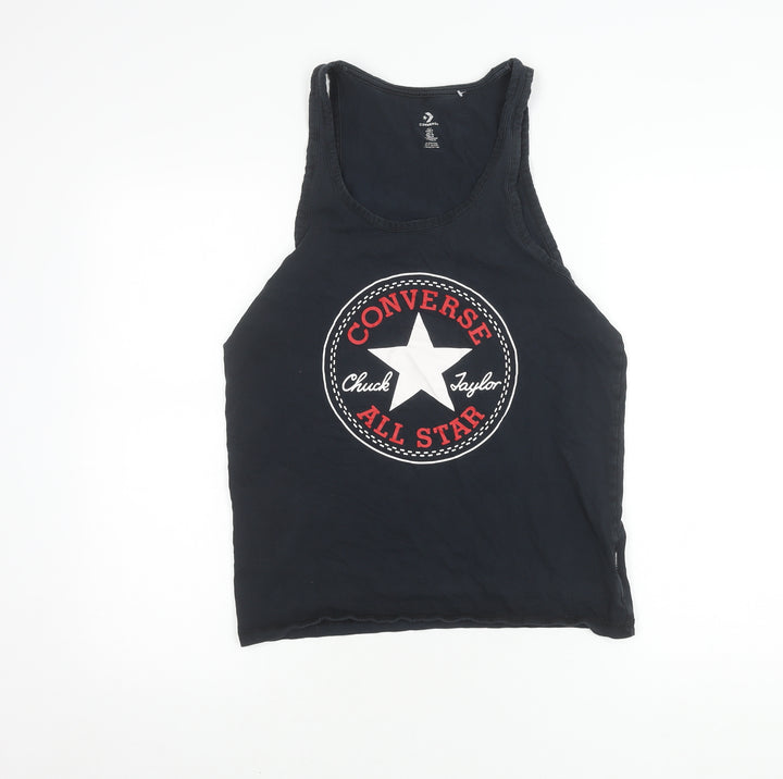 Converse Men’s Black Sleeveless T-Shirt, Size S