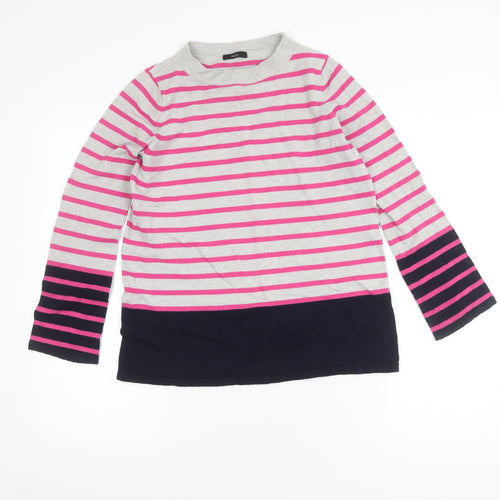 M&Co Women's Pink Striped Top Size 10