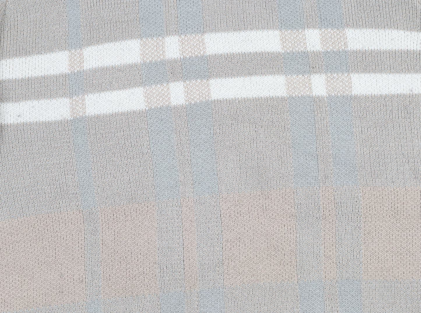 Burton Menswear Beige Plaid Crew Neck Jumper Size L