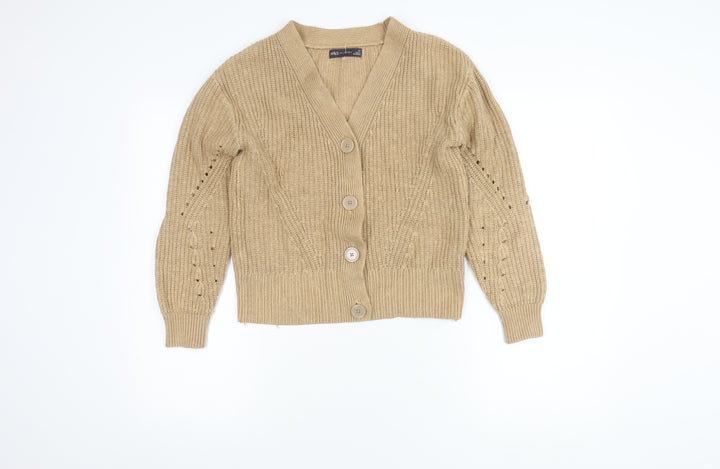 Marks and Spencer Ladies Beige V-Neck Cardigan XS