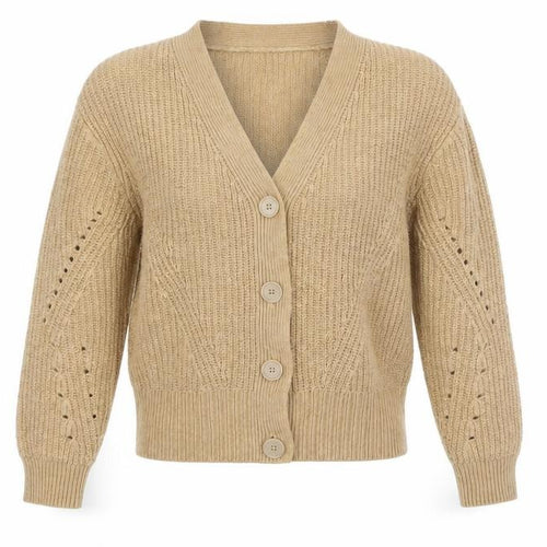 Marks and Spencer Ladies Beige V-Neck Cardigan XS