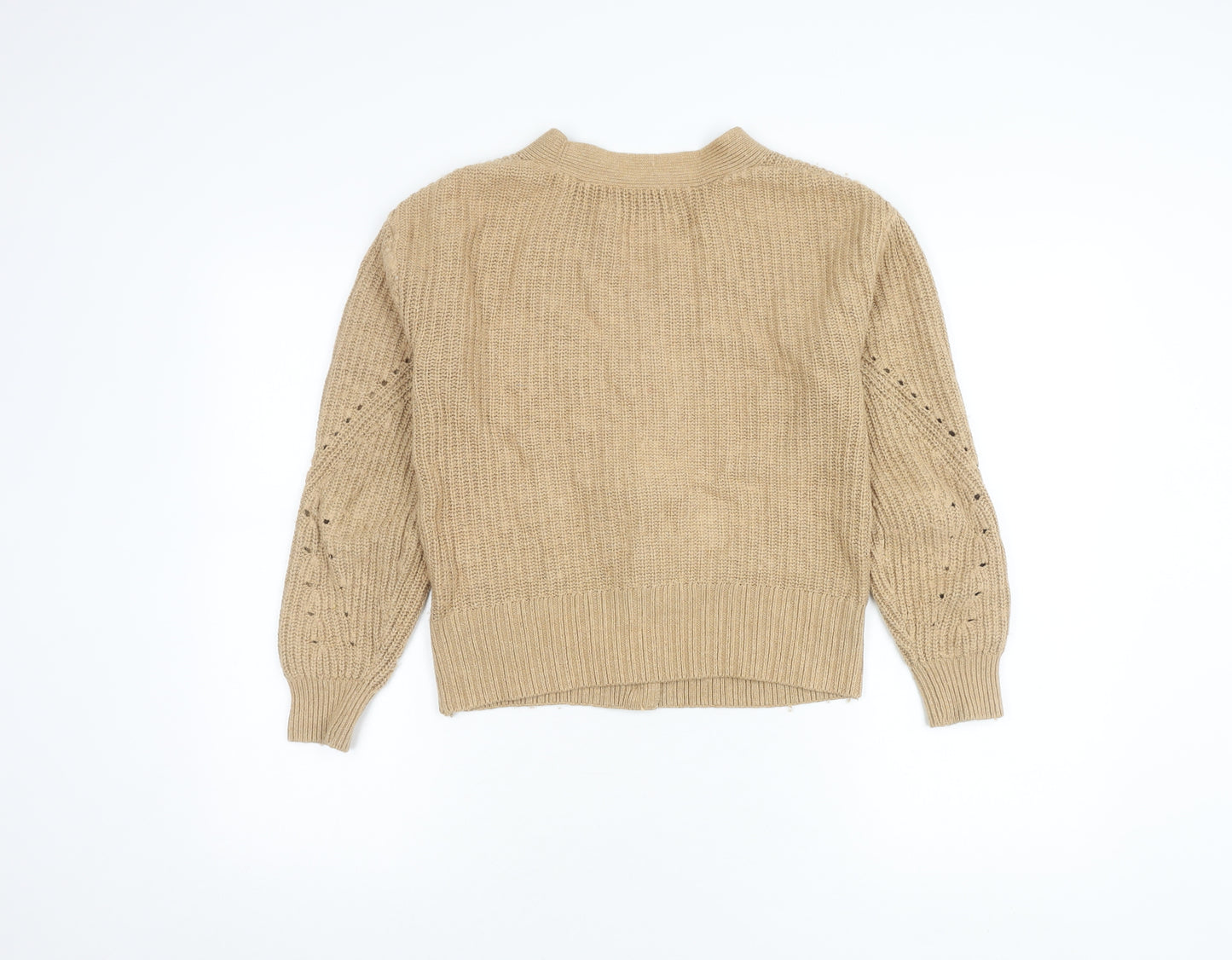 Marks and Spencer Ladies Beige V-Neck Cardigan XS