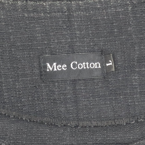 Mee Cotton Men's Black Henley Shirt L
