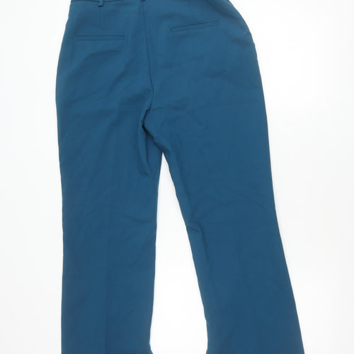 Zara Women's Blue Straight Trousers Size M