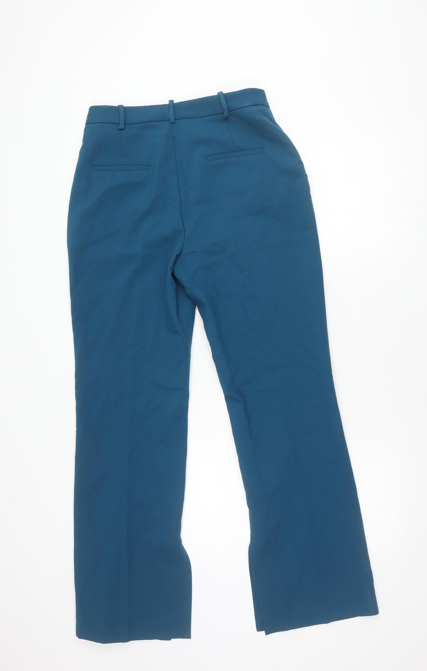 Zara Women's Blue Straight Trousers Size M