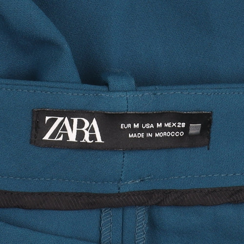 Zara Women's Blue Straight Trousers Size M
