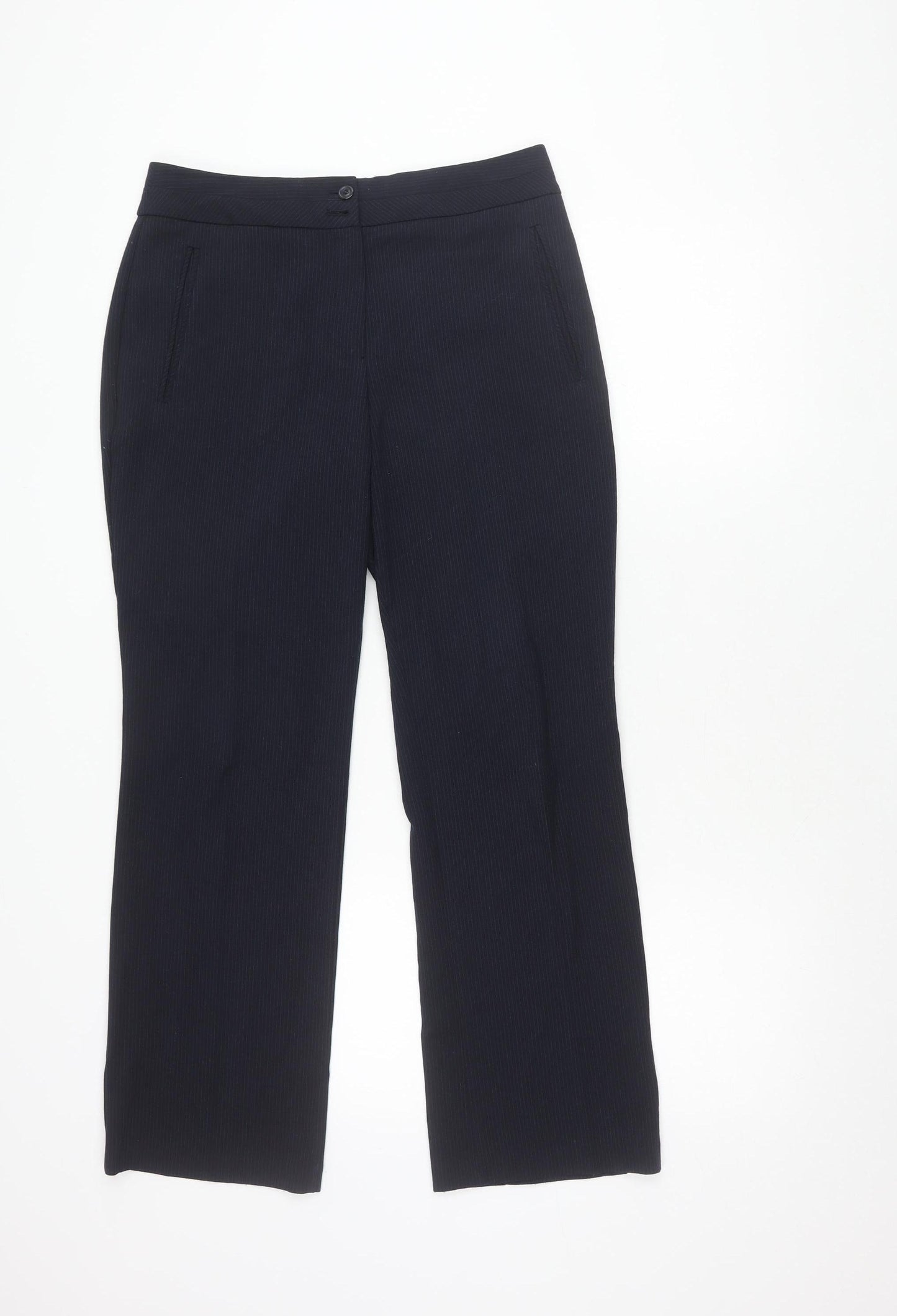 Marks and Spencer Women's Black Straight Trousers UK 10