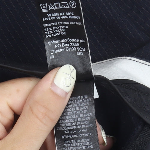 Marks and Spencer Women's Black Straight Trousers UK 10