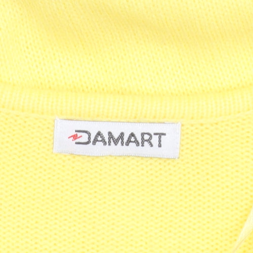 Damart Women's Yellow V-Neck Pullover Jumper XL