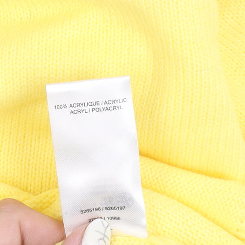 Damart Women's Yellow V-Neck Pullover Jumper XL