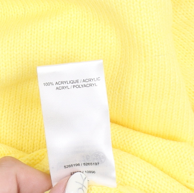 Damart Women's Yellow V-Neck Pullover Jumper XL